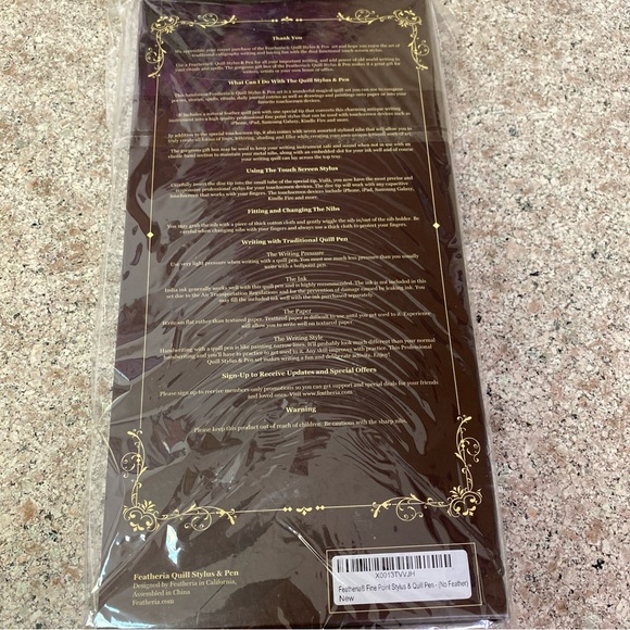 Feather is Quill Stylus Calligraphy Pen New - Picture 9 of 10